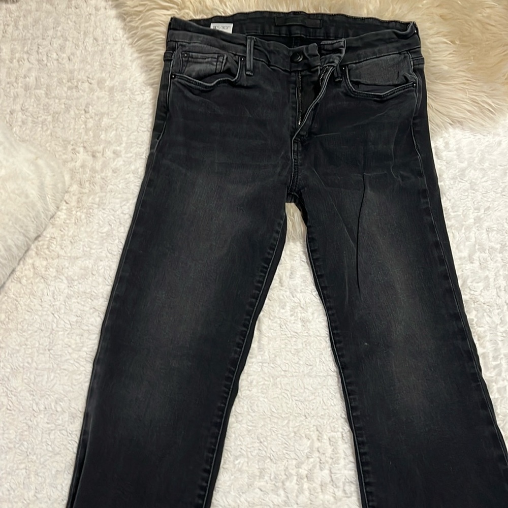Black petite bootcut jeans